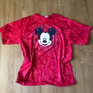 Disney Red Tie-Dye Mickey Mouse Vintage 90’s
